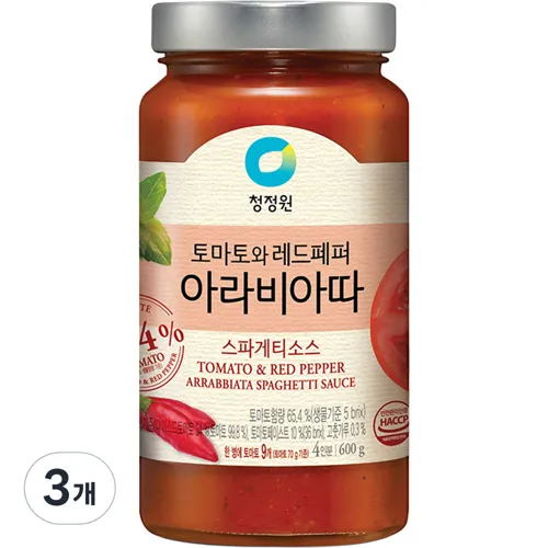 대상_청정원_아라비아따_스파게티_소스_3개_600g