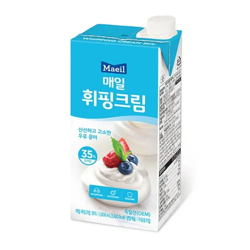 매일_인기_휘핑크림_1L/유지방35%/매일유업_1L_6개