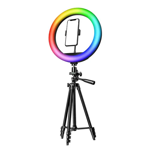 조이트론_RGB_링_라이트_조명_30cm_+_휴대폰_홀더_삼각대_세트_1세트_LD50(링_라이트)