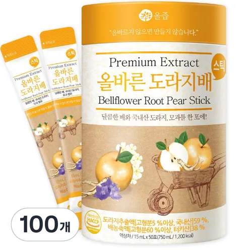 올즙_올바른_도라지배스틱_100개_15ml