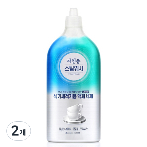 자연퐁_스팀워시_식기세척기용_액체_세제_1000ml_2개