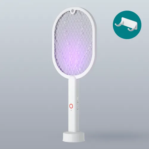 NUNUHANA_아웃도어_가정용_파리_모기_퇴치_기술_초강전류_USB_충전_전기_파리채_Z24_화이트